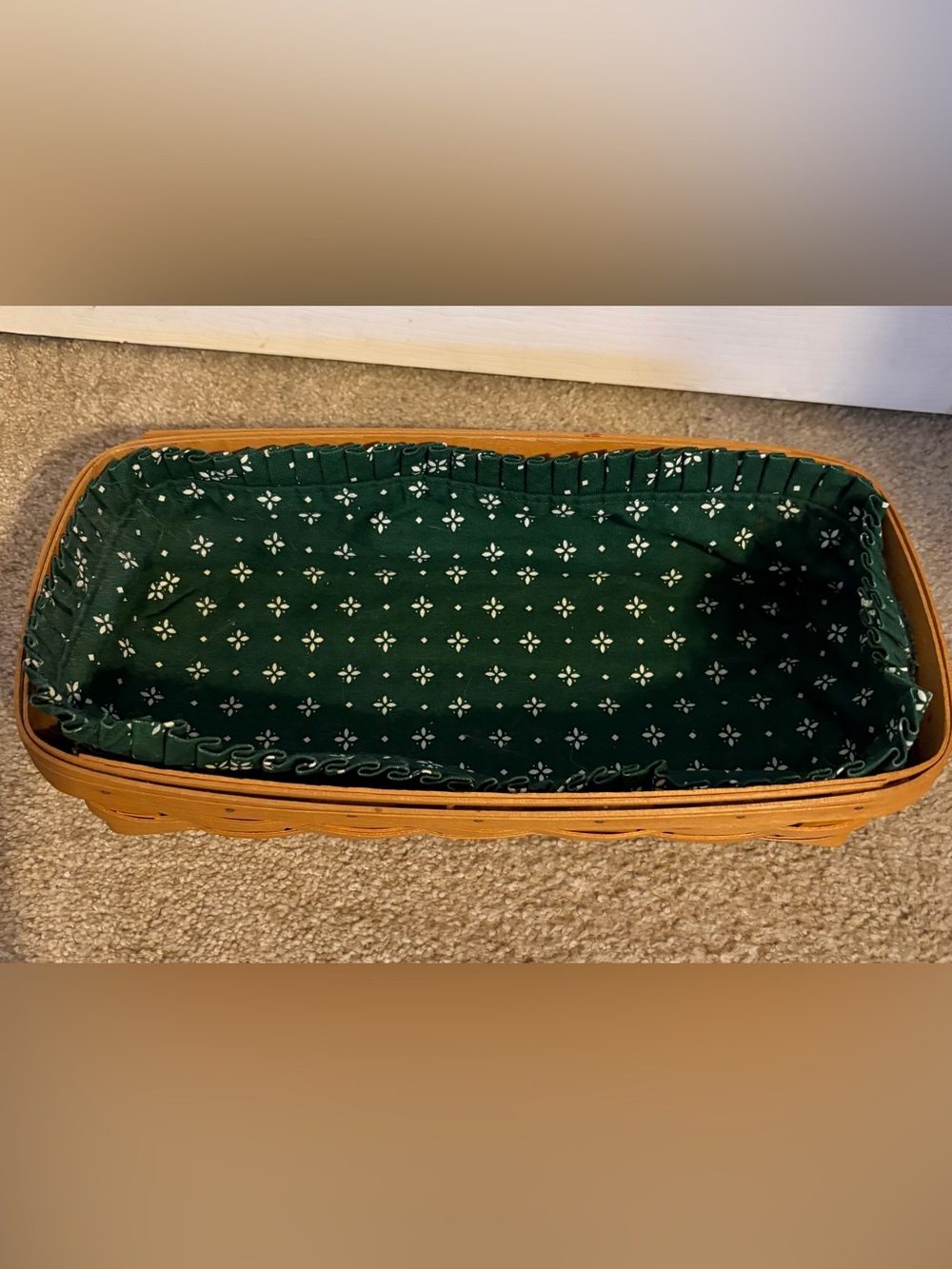 Longaberger Rectangle Basket & Liner